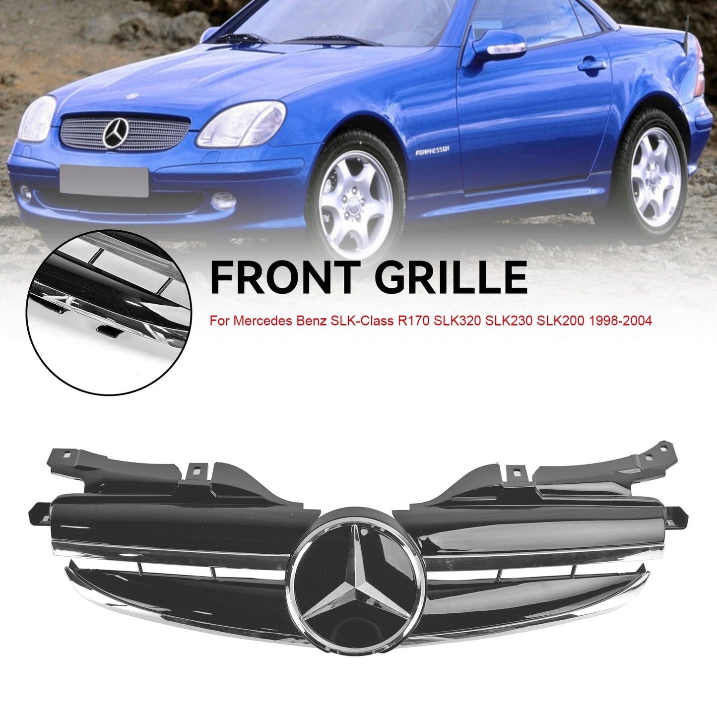 1998-2004 Mercedes Benz SLK-Klasse R170 SLK320 SLK230 SLK200 Kühlergrill für die Frontstoßstange