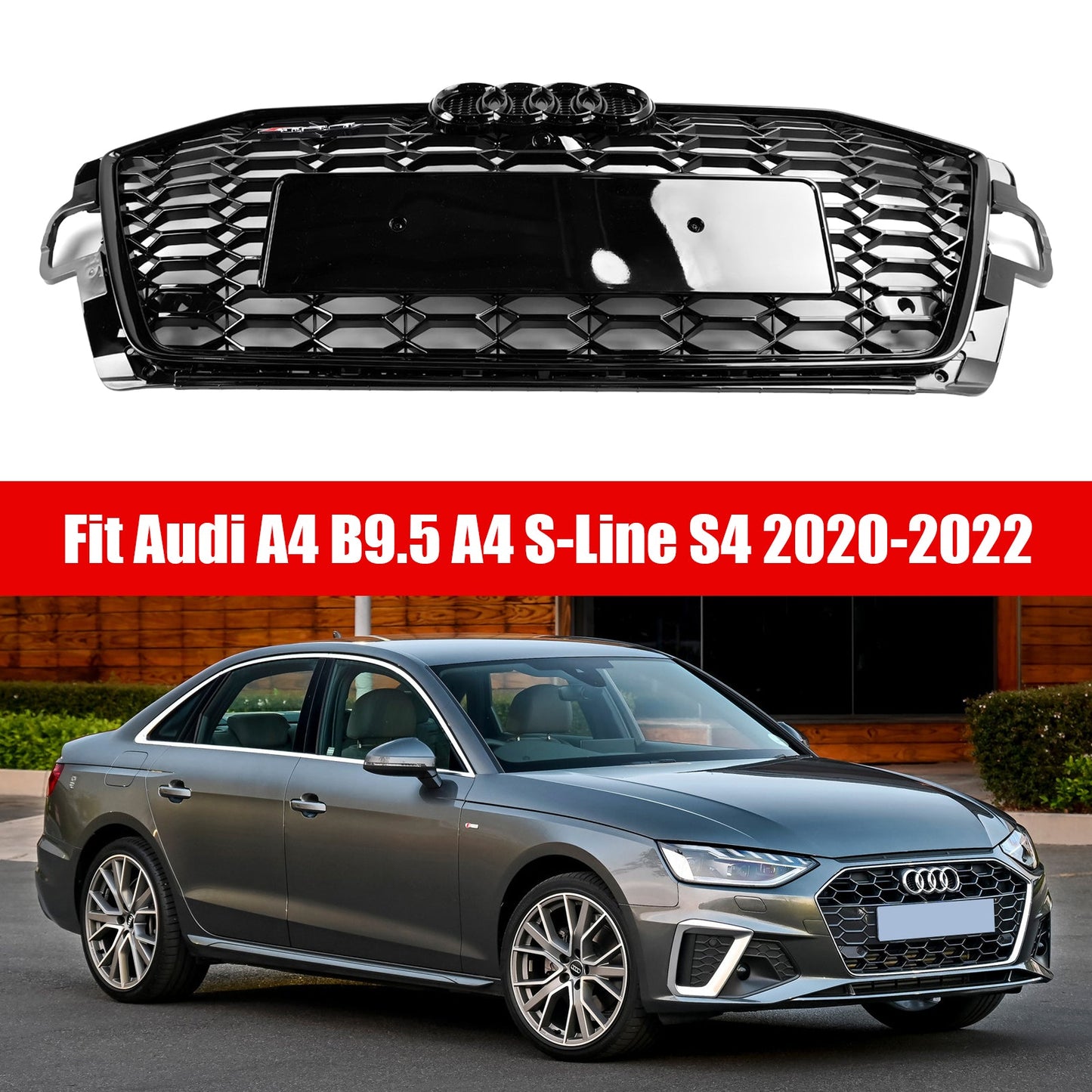 2020–2022 Audi A4 B9.5 A4 S-Line S4 RS4 Stil Frontstoßstangengrill 8W0853651D