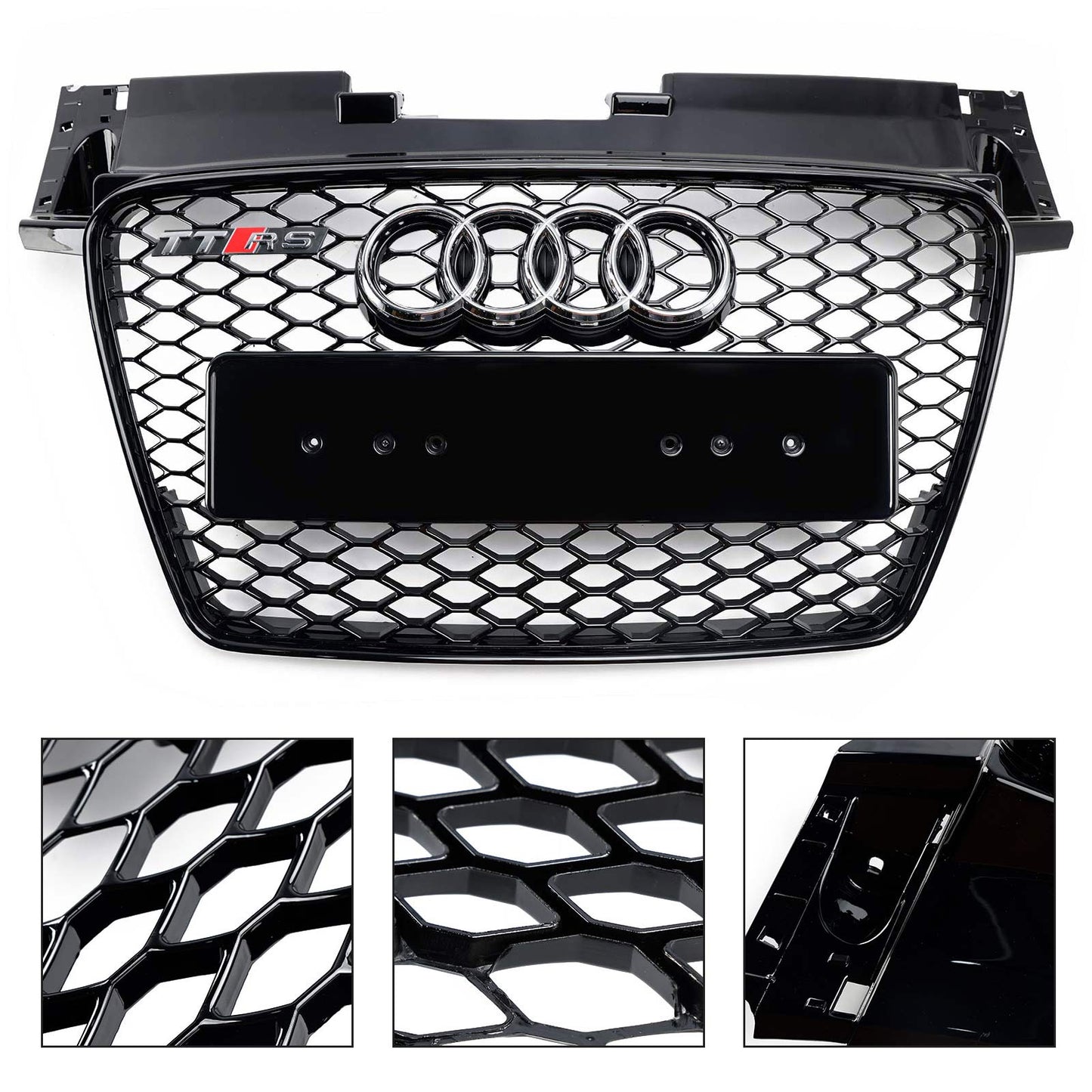 2006–2014 Audi TT TTS RS Style Front Wabengrill Grill schwarz glänzend