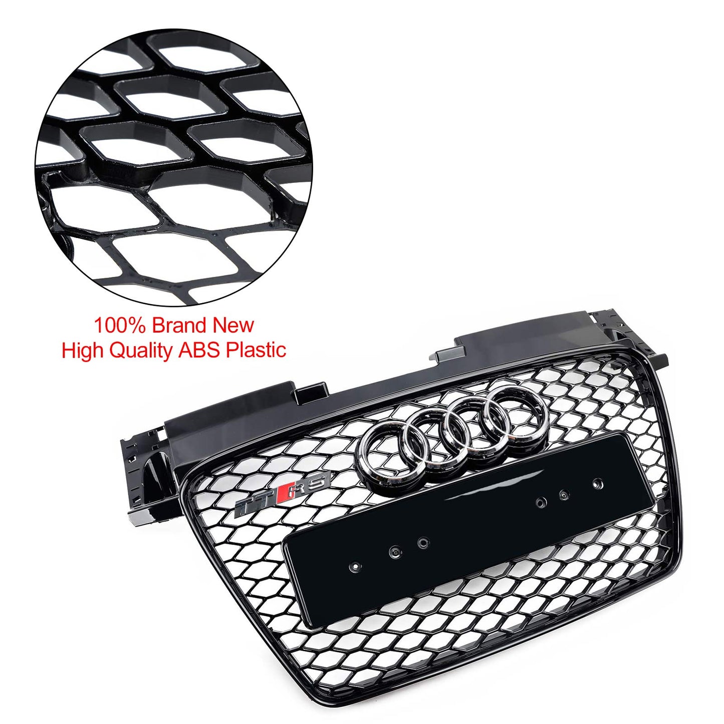 2006–2014 Audi TT TTS RS Style Front Wabengrill Grill schwarz glänzend