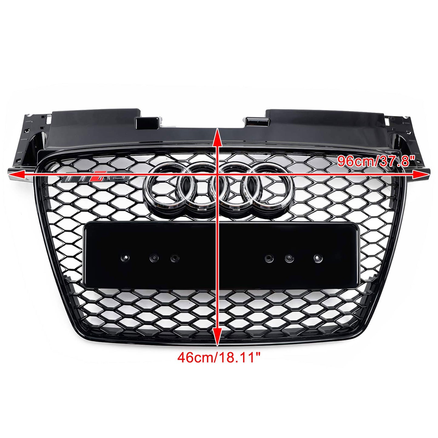 2006–2014 Audi TT TTS RS Style Front Wabengrill Grill schwarz glänzend