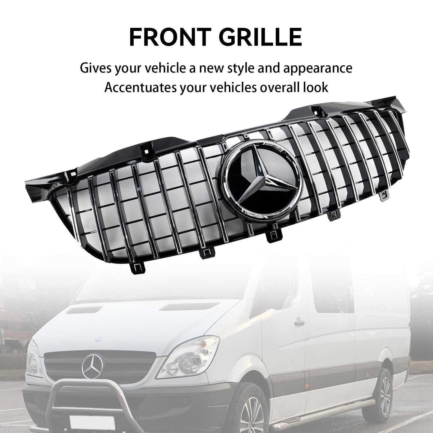 2006-2013 Mercedes Benz Sprinter W906 Frontstoßstangengrill Chrom