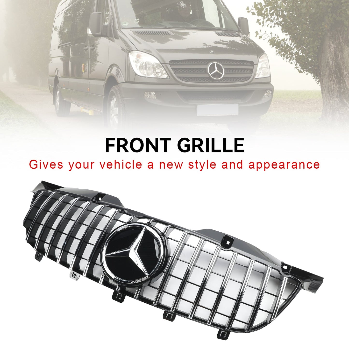 2006-2013 Mercedes Benz Sprinter W906 Frontstoßstangengrill Chrom