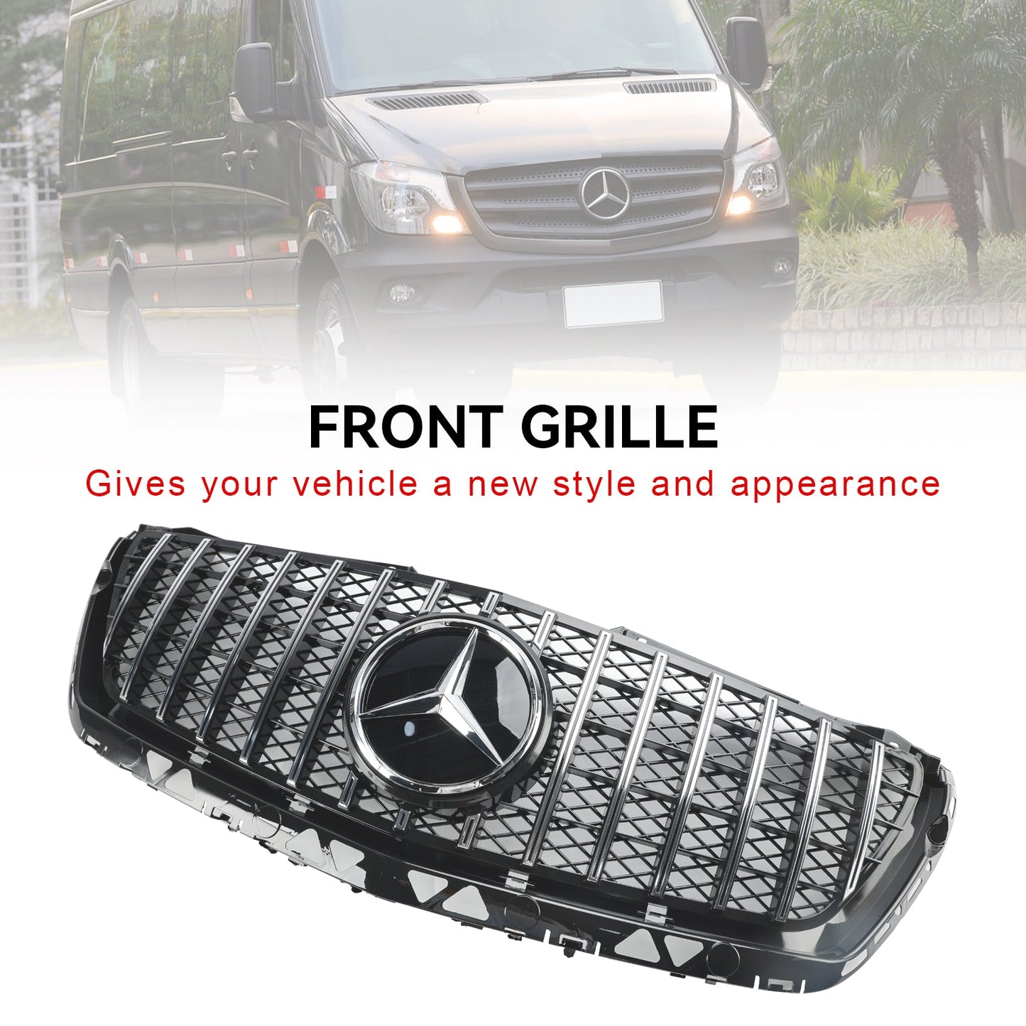 2014-2018 Mercedes Benz Sprinter W906 Frontstoßstangengrill Chrom