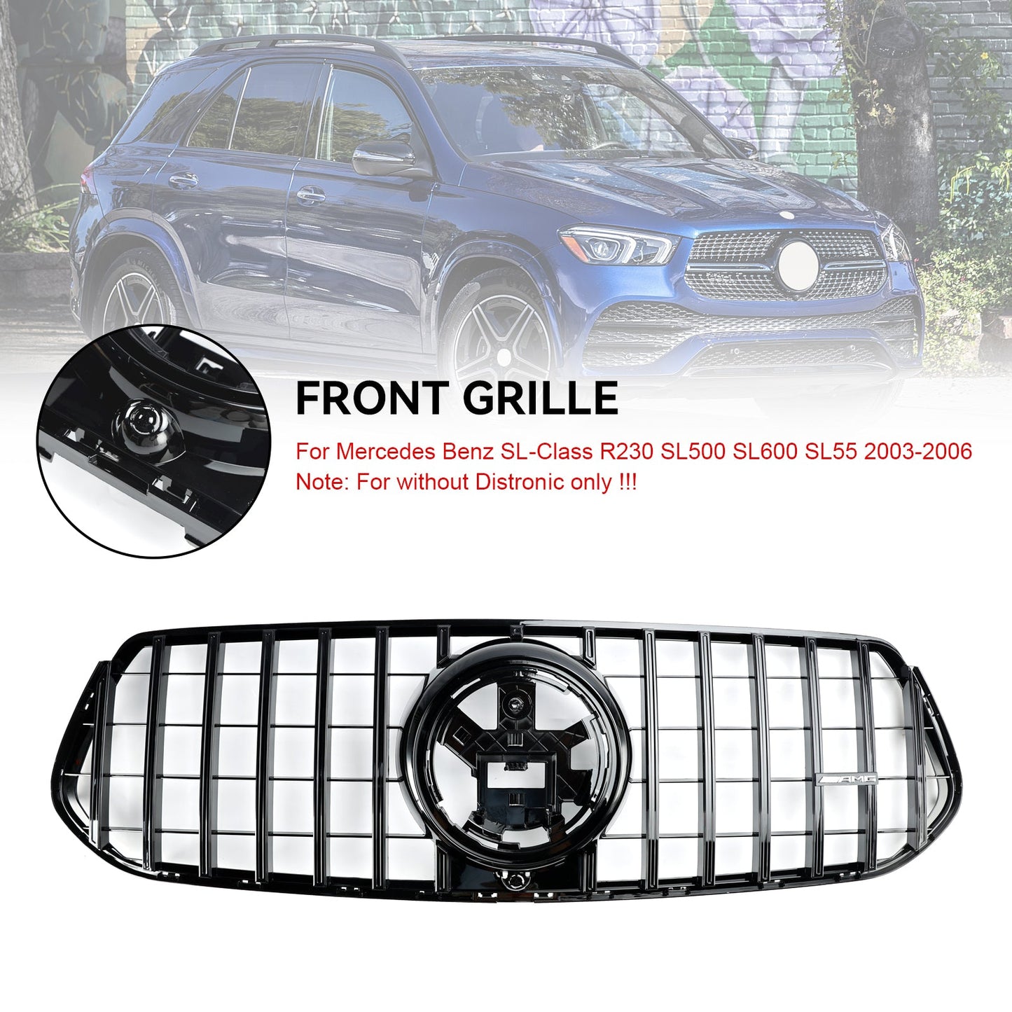 Frontstoßstange Grill Kühlergrill Fit Mercedes Benz GLE-Klasse C167 V167 2019-2023