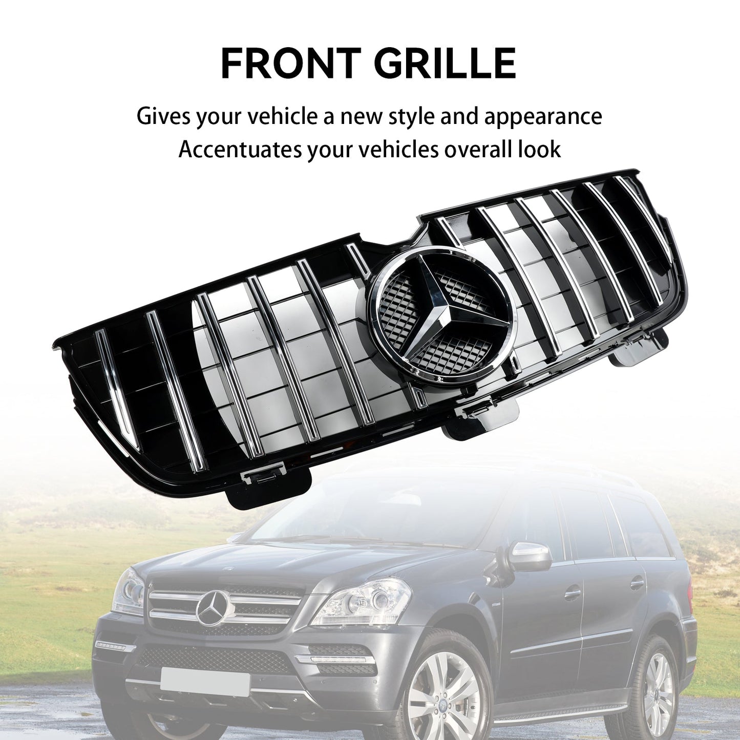 2010-2012 Mercedes-Benz GL X164 GL450 GL500 Frontstoßstangengrill Chrom