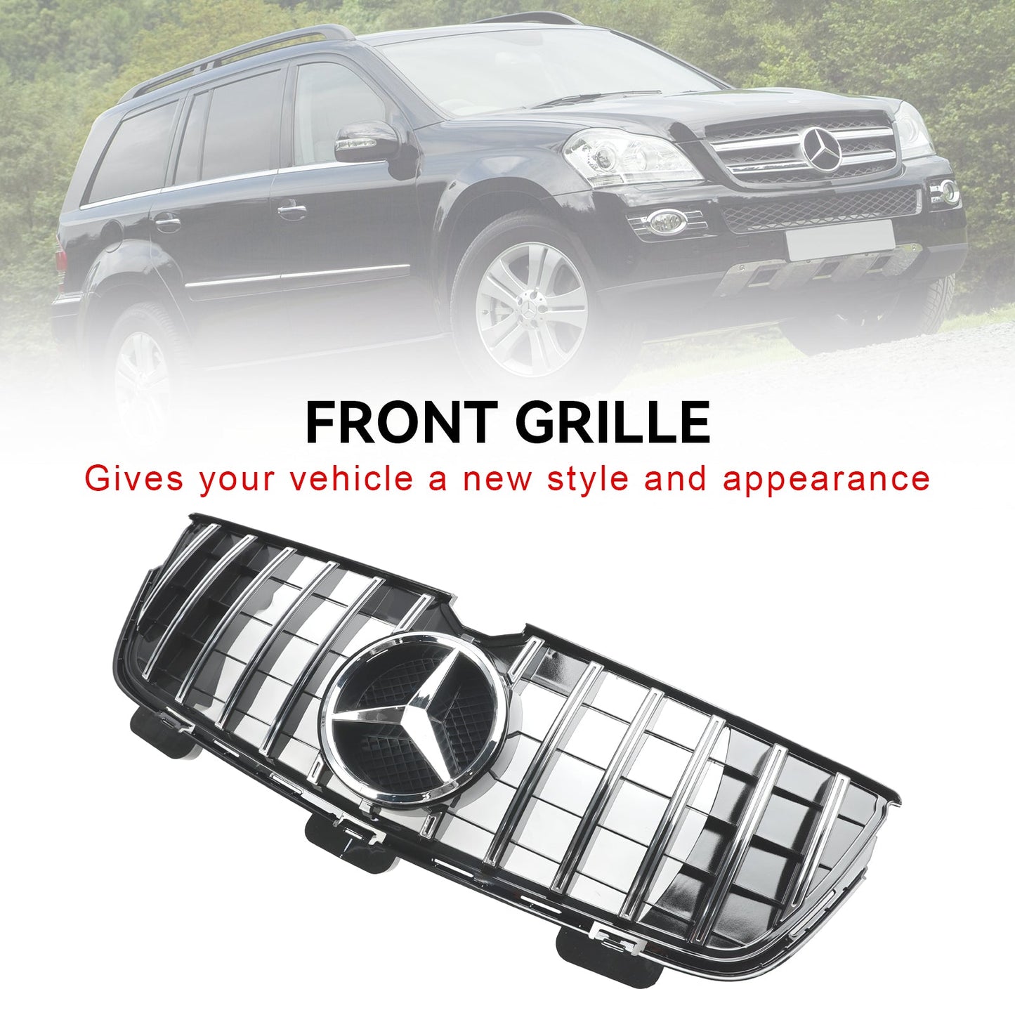 2010-2012 Mercedes-Benz GL X164 GL450 GL500 Frontstoßstangengrill Chrom