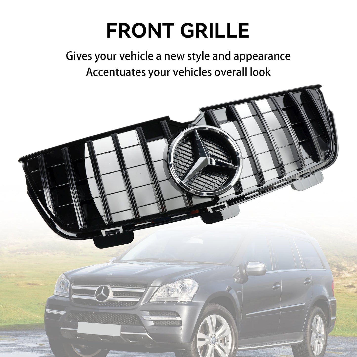 2010-2012 Mercedes-Benz GL X164 GL450 GL500 Frontstoßstangengrill Chrom