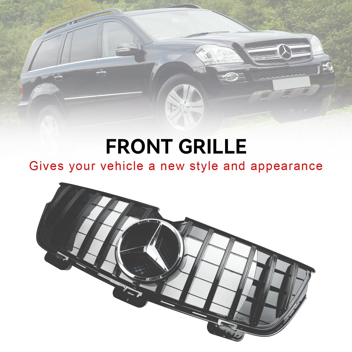 2010-2012 Mercedes-Benz GL X164 GL450 GL500 Frontstoßstangengrill Chrom