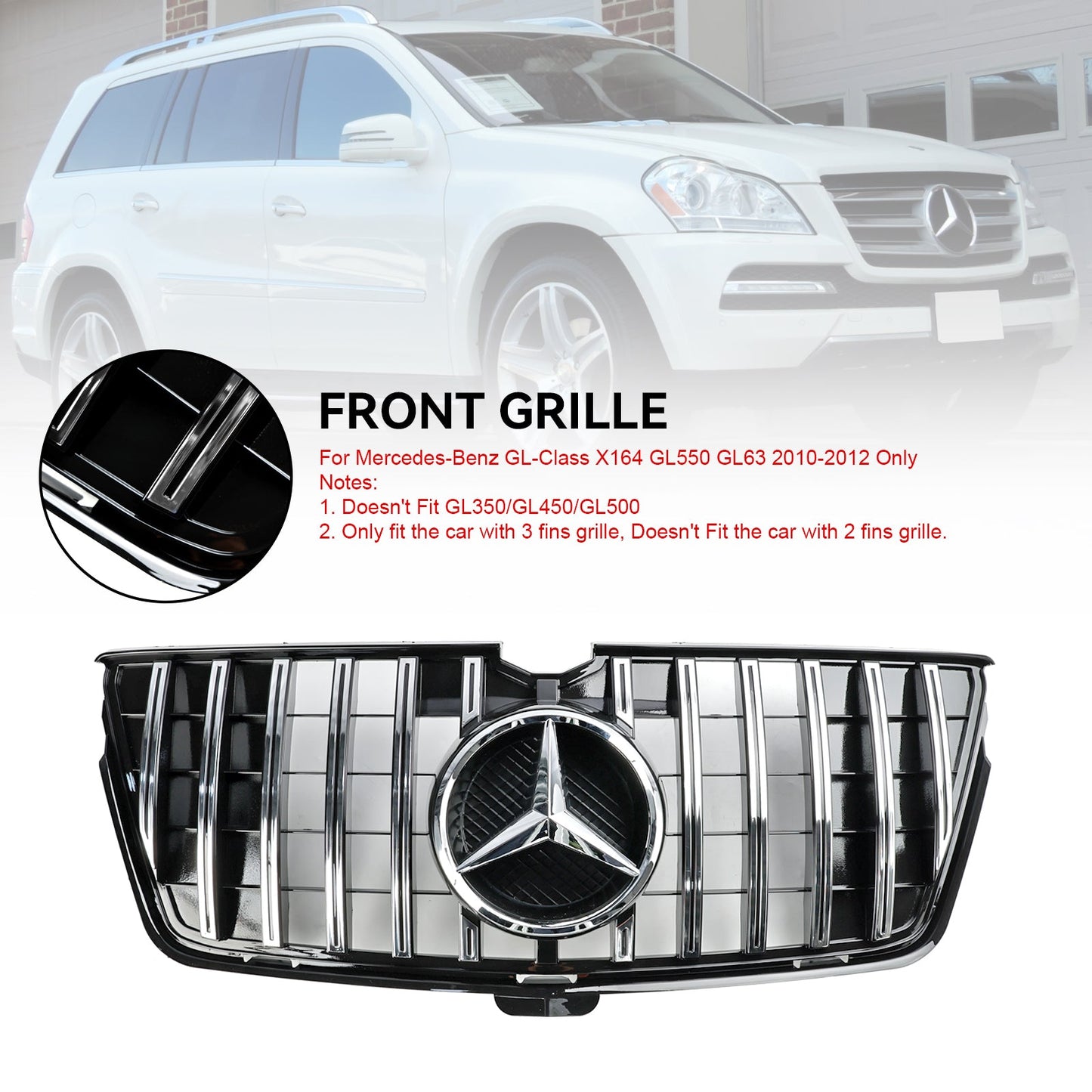 2010-2012 Mercedes-Benz GL-Klasse X164 GL550 GL63 Frontstoßstangengrill