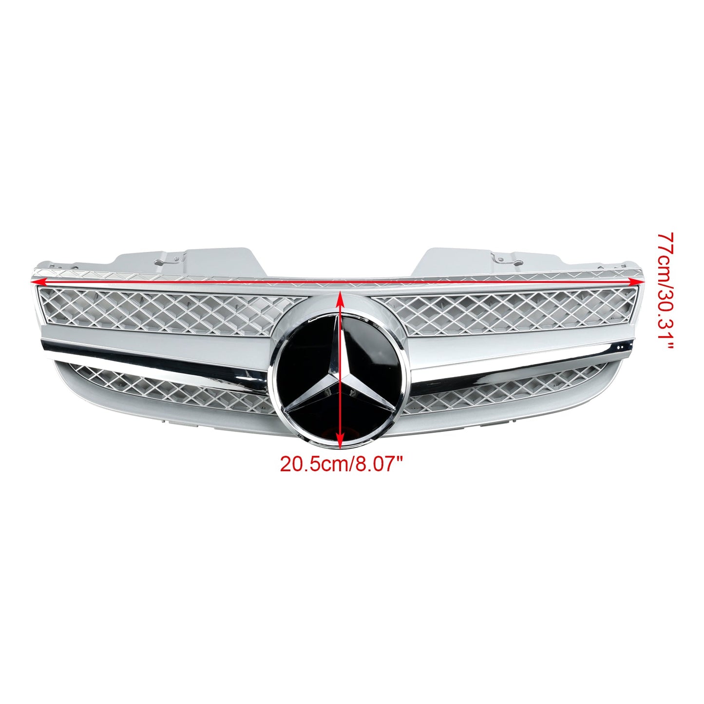 2007-2008 Mercedes Benz R230 SL550 SL600 1 Fin Star Frontstoßstange Oberer Grill