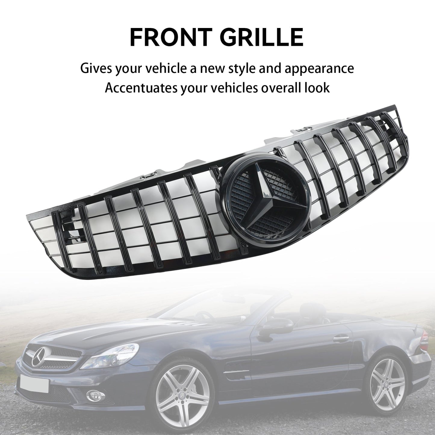 2009-2012 Mercedes Benz SL-Klasse R230 SL550 SL600 Frontstoßstangen-Obergrill