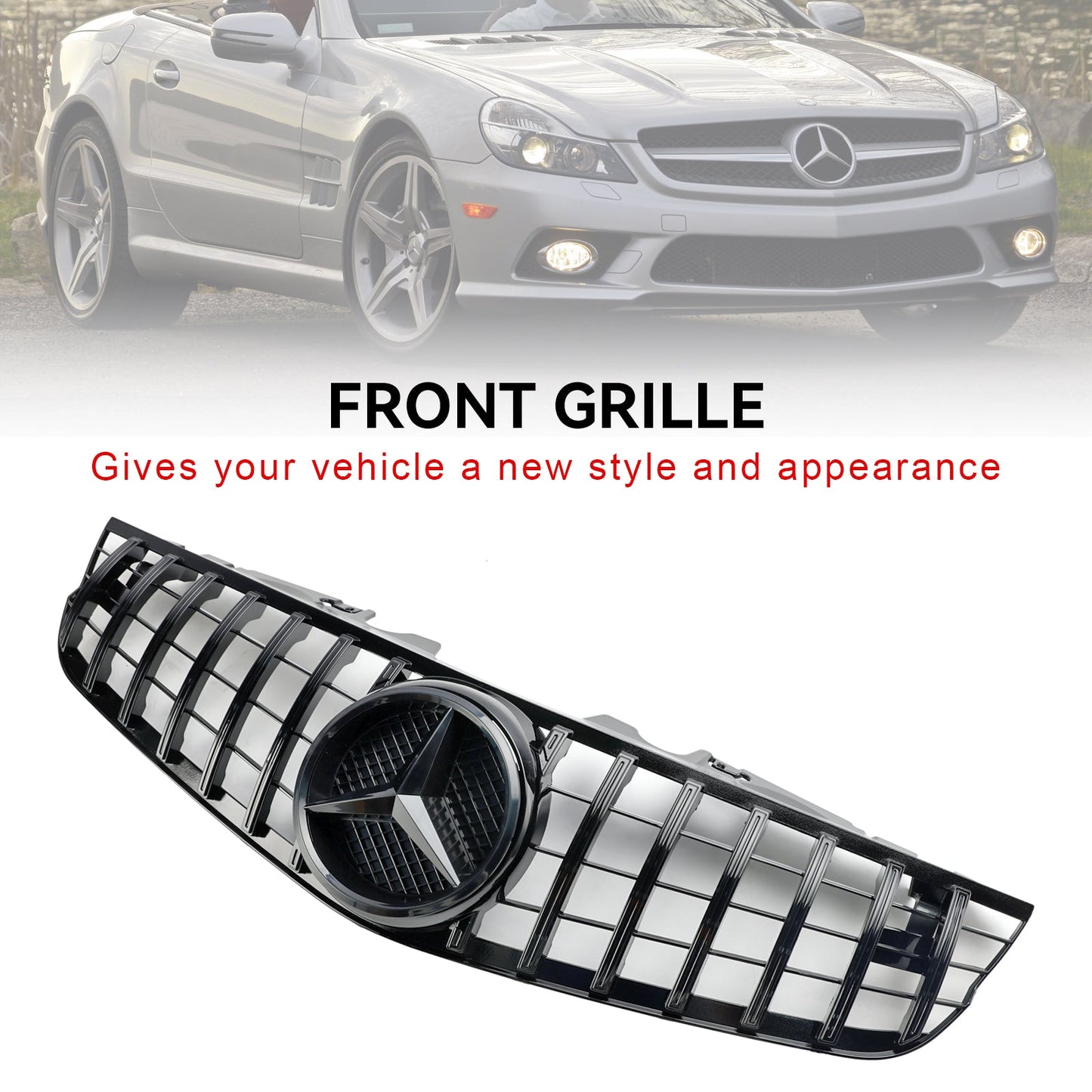 2009-2012 Mercedes Benz SL-Klasse R230 SL550 SL600 Frontstoßstangen-Obergrill