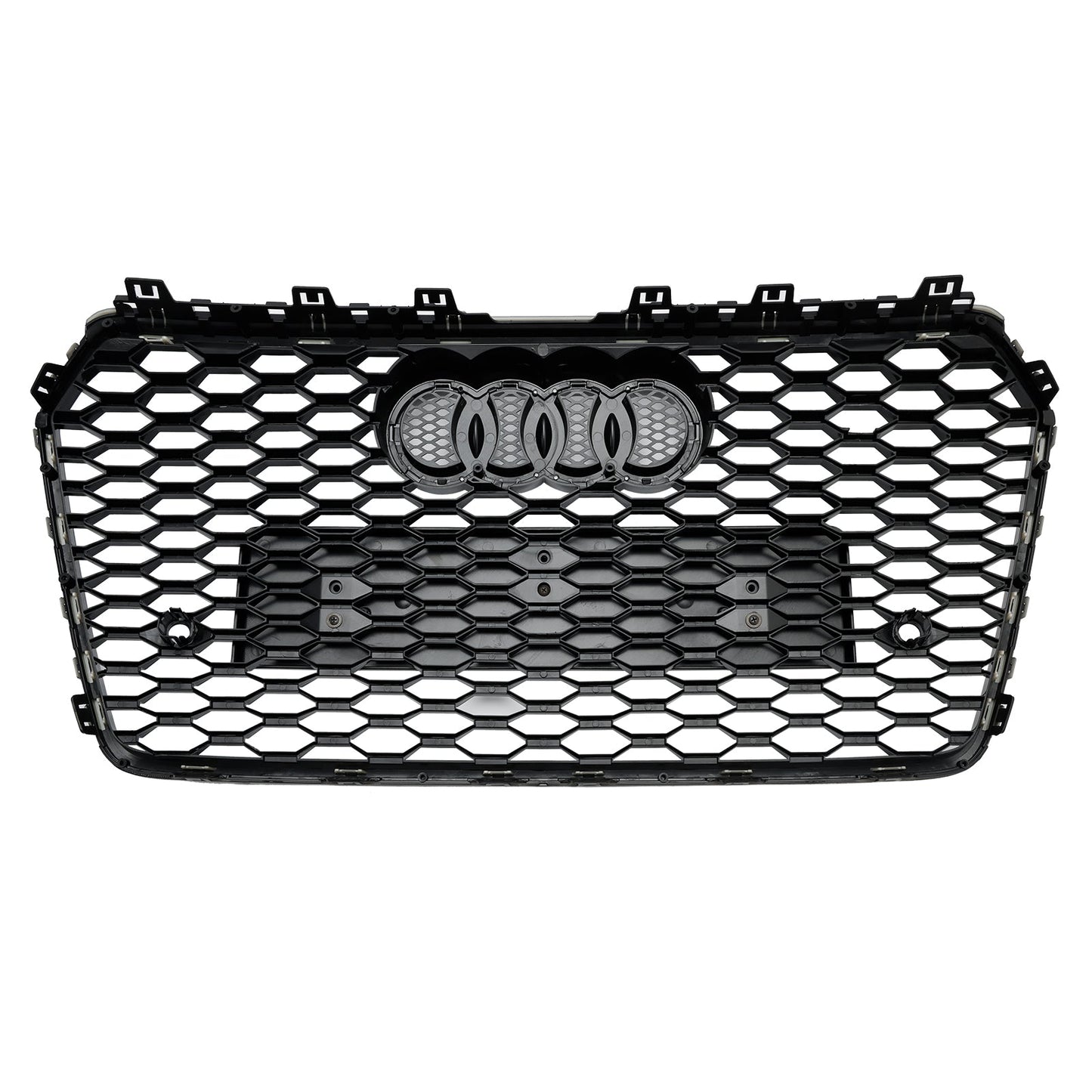 2016–2018 Audi A7 C7 S7 RS7 Stil Waben Kühlergrill für Frontstoßstange, Schwarz