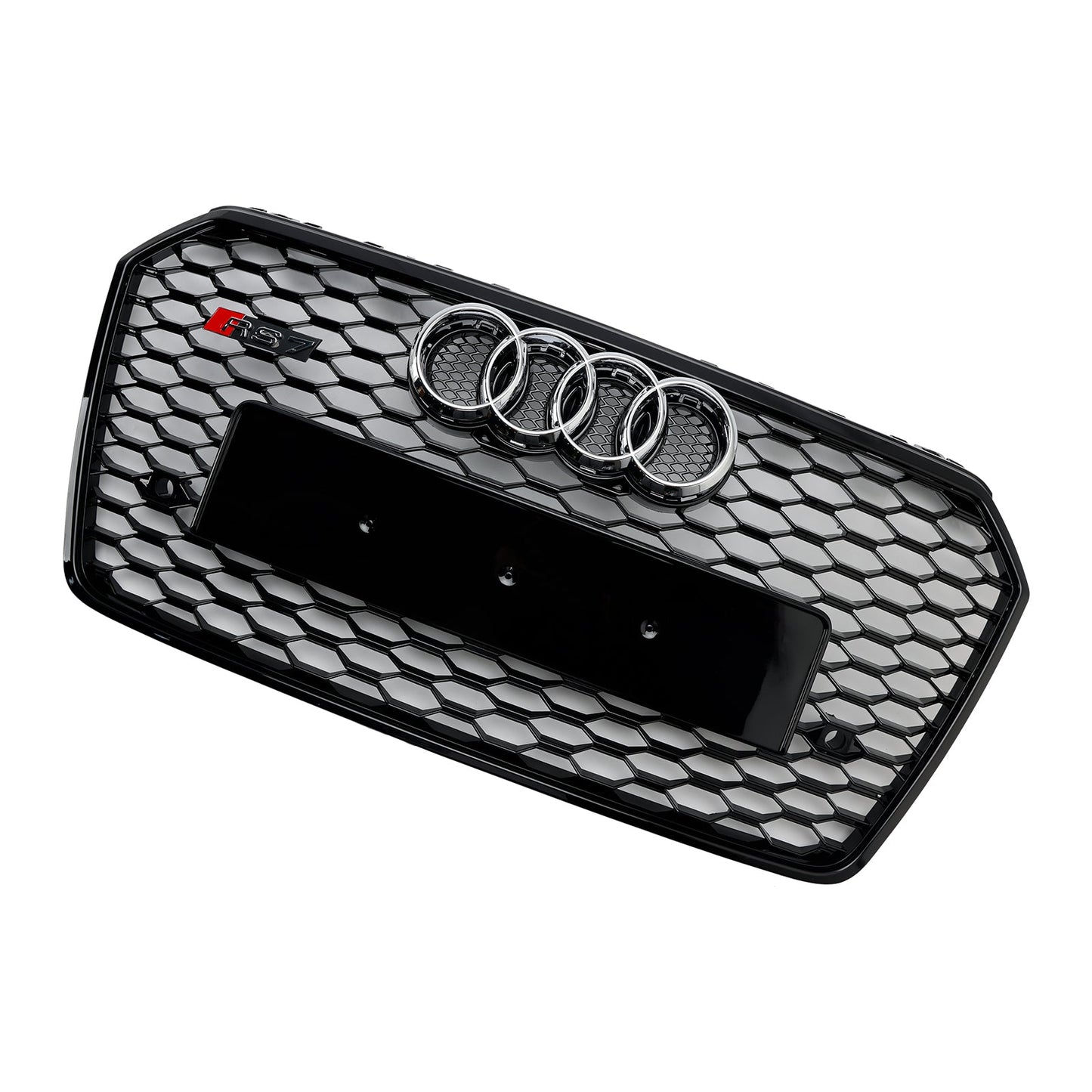 2016–2018 Audi A7 C7 S7 RS7 Stil Waben Kühlergrill für Frontstoßstange, Schwarz