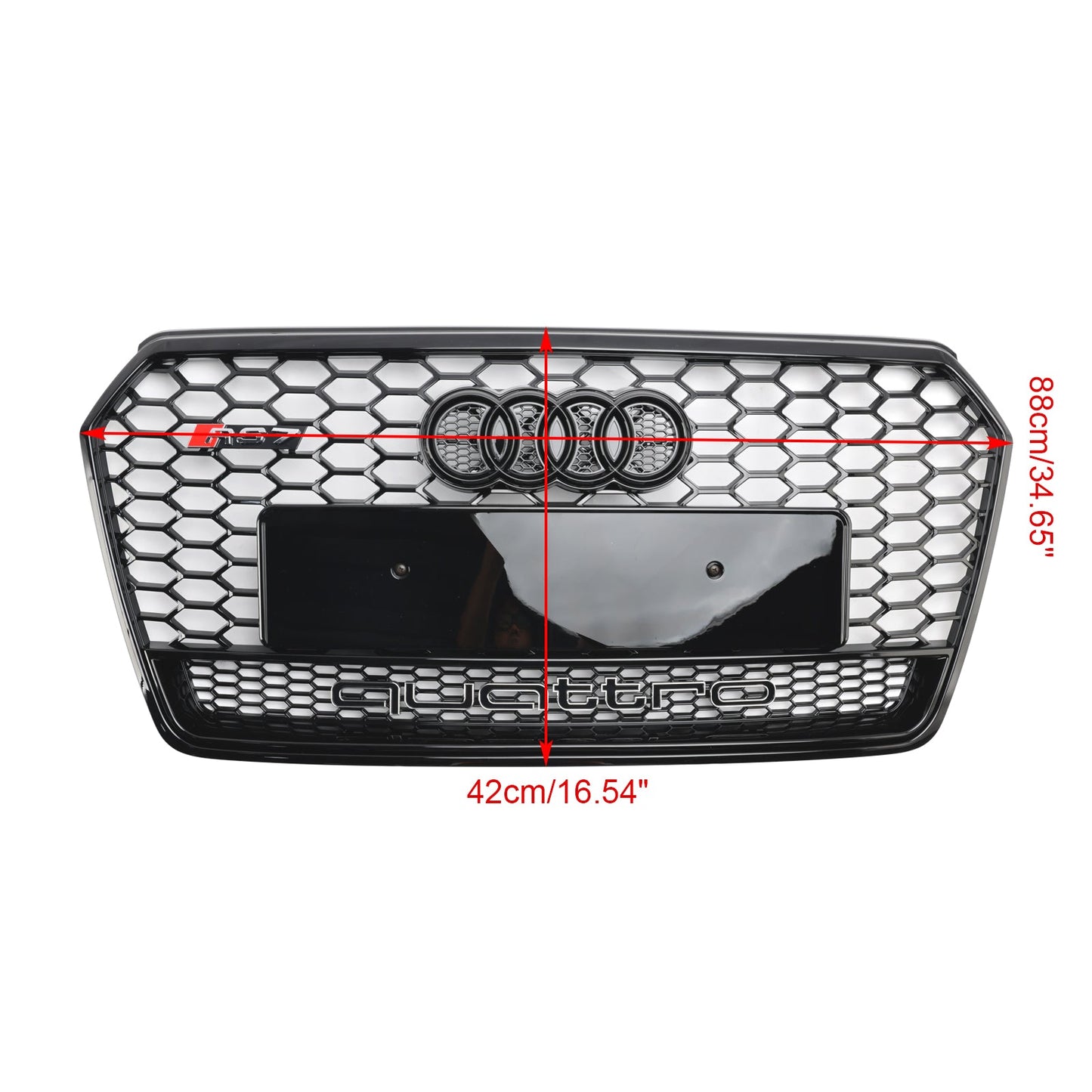 2016–2018 Audi A7 C7 S7 RS7 Stil Waben Front Sto?stange Grill Grille schwarz