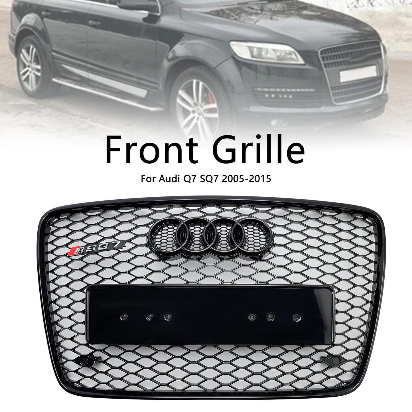 2005-2015 Audi Q7 Kühlergrill schwarz glänzend für Frontstoßstange