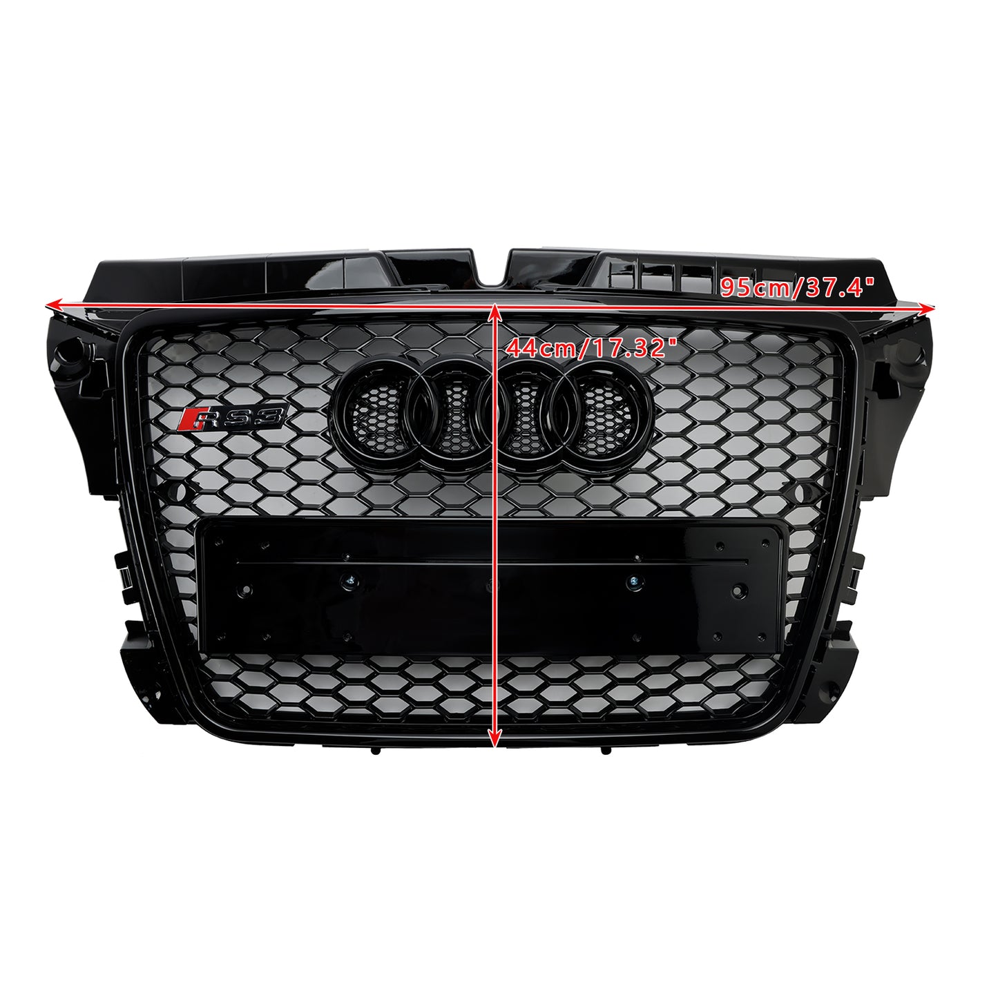 Schwarz Glanz Kühlergrill Wabengrill Für Audi A3 8P 2008-2013 Facelift RS3