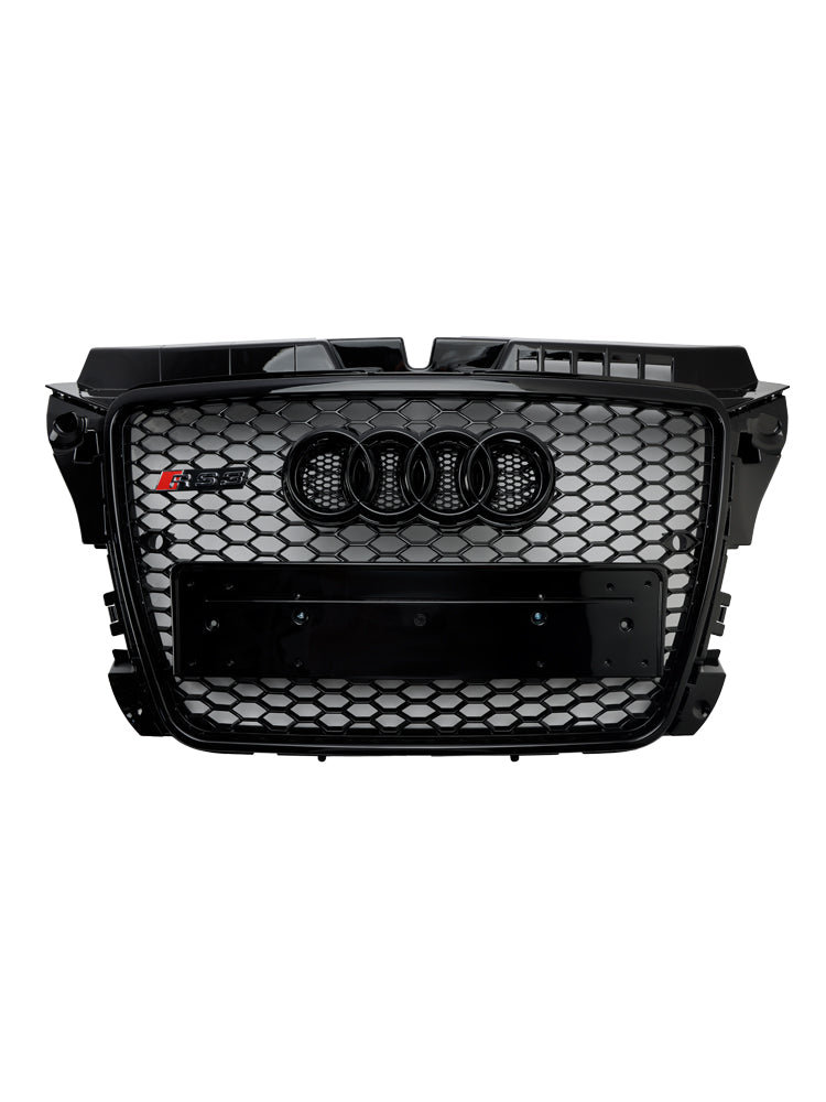 Schwarz Glanz Kühlergrill Wabengrill Für Audi A3 8P 2008-2013 Facelift RS3