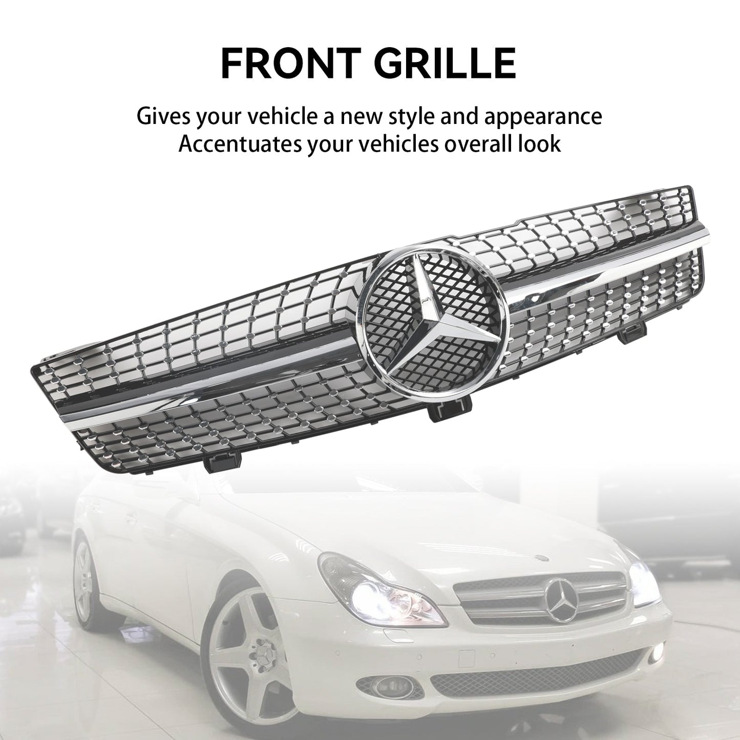 2008-2010 Mercedes-Benz CLS-Klasse W219 C219 CLS500 Diamant-Kühlergrill vorne