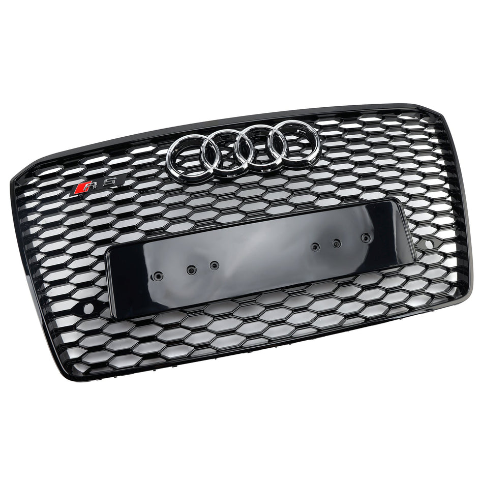 2015–2017 Audi A8 S8 RS8 Stil Frontstoßstangengrill Wabengrill schwarz