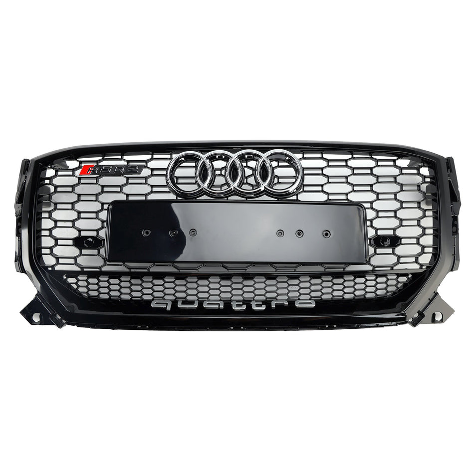 2016–2020 Audi Q2 Pre-Facelift glänzend schwarz Front Wabengrill Grill