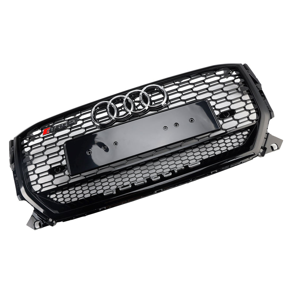 2016–2020 Audi Q2 Pre-Facelift glänzend schwarz Front Wabengrill Grill