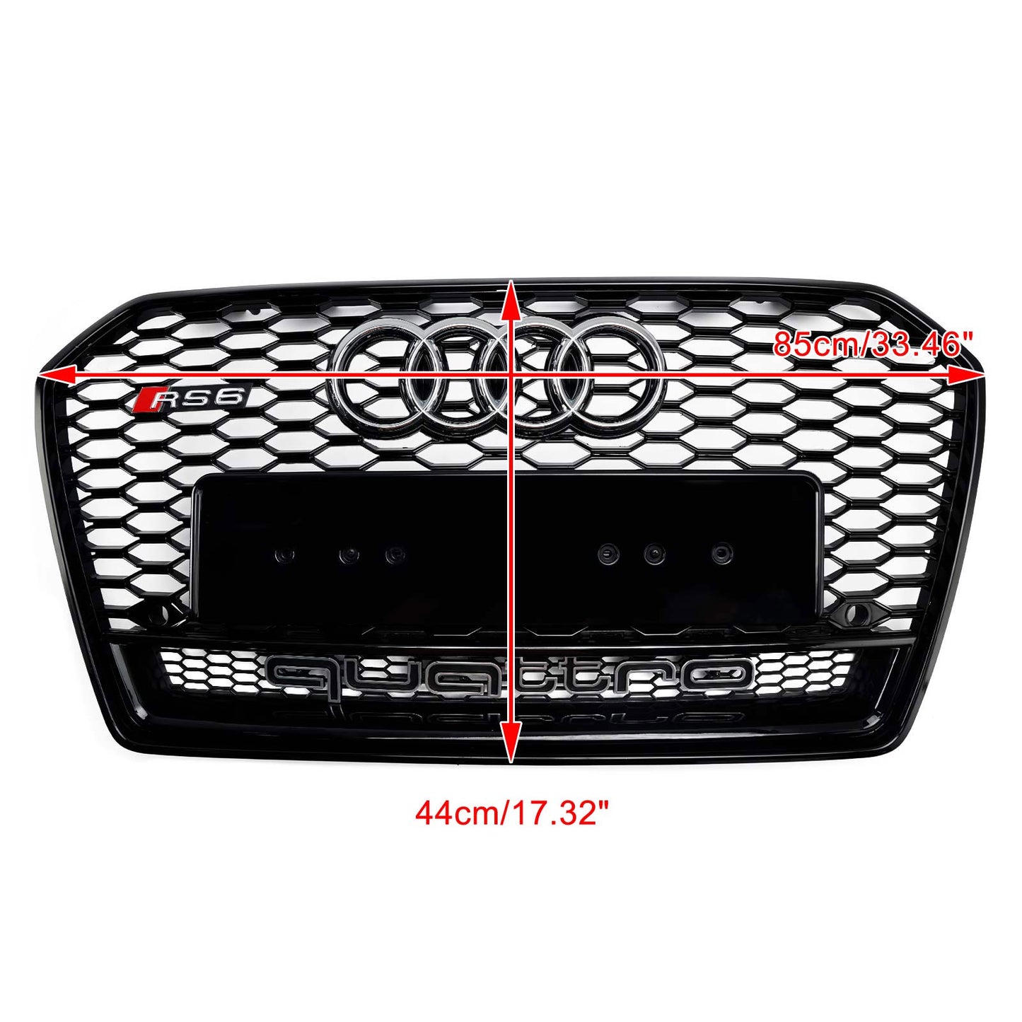 2016–2018 Audi A6 S6 C7 C7PA RS6 Stil Waben Mesh Frontgrill Kühlergrill schwarz