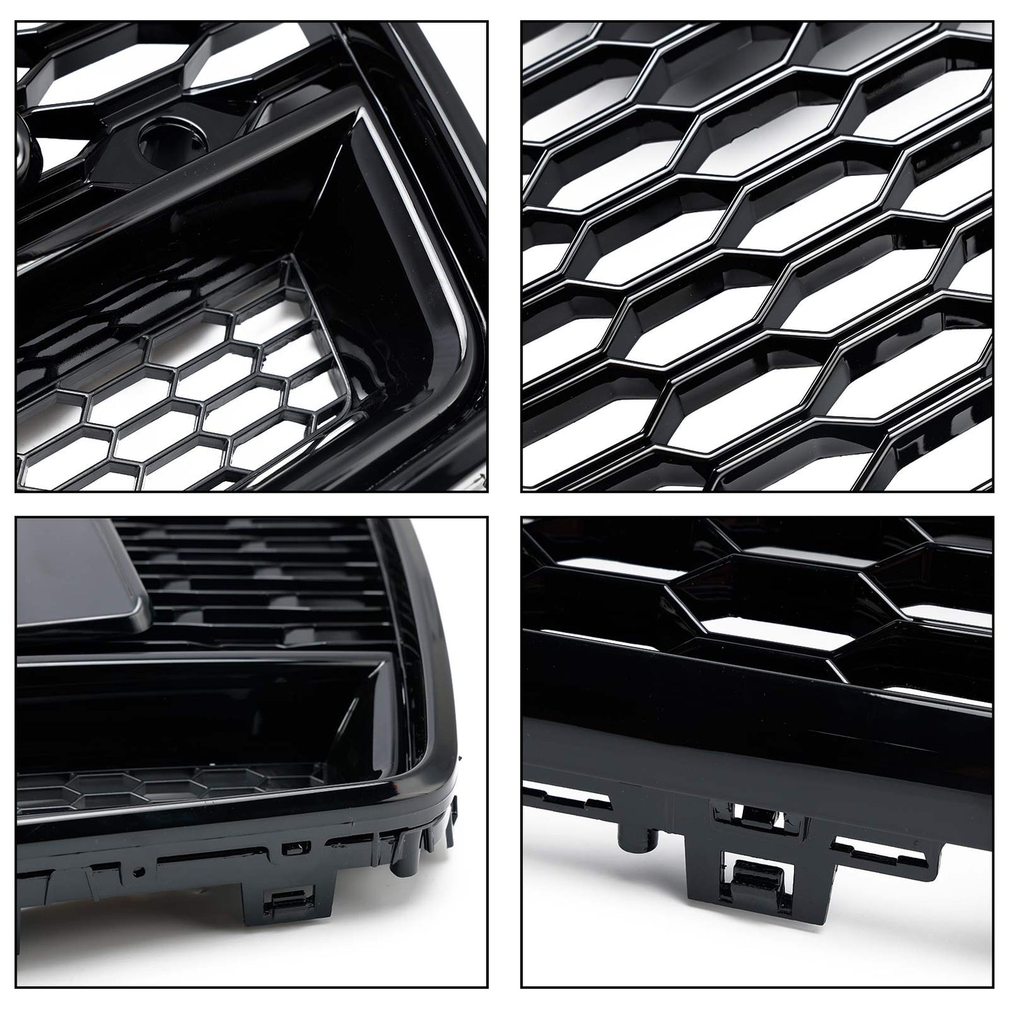 2016–2018 Audi A6 S6 C7 C7PA RS6 Stil Waben Mesh Frontgrill Kühlergrill schwarz