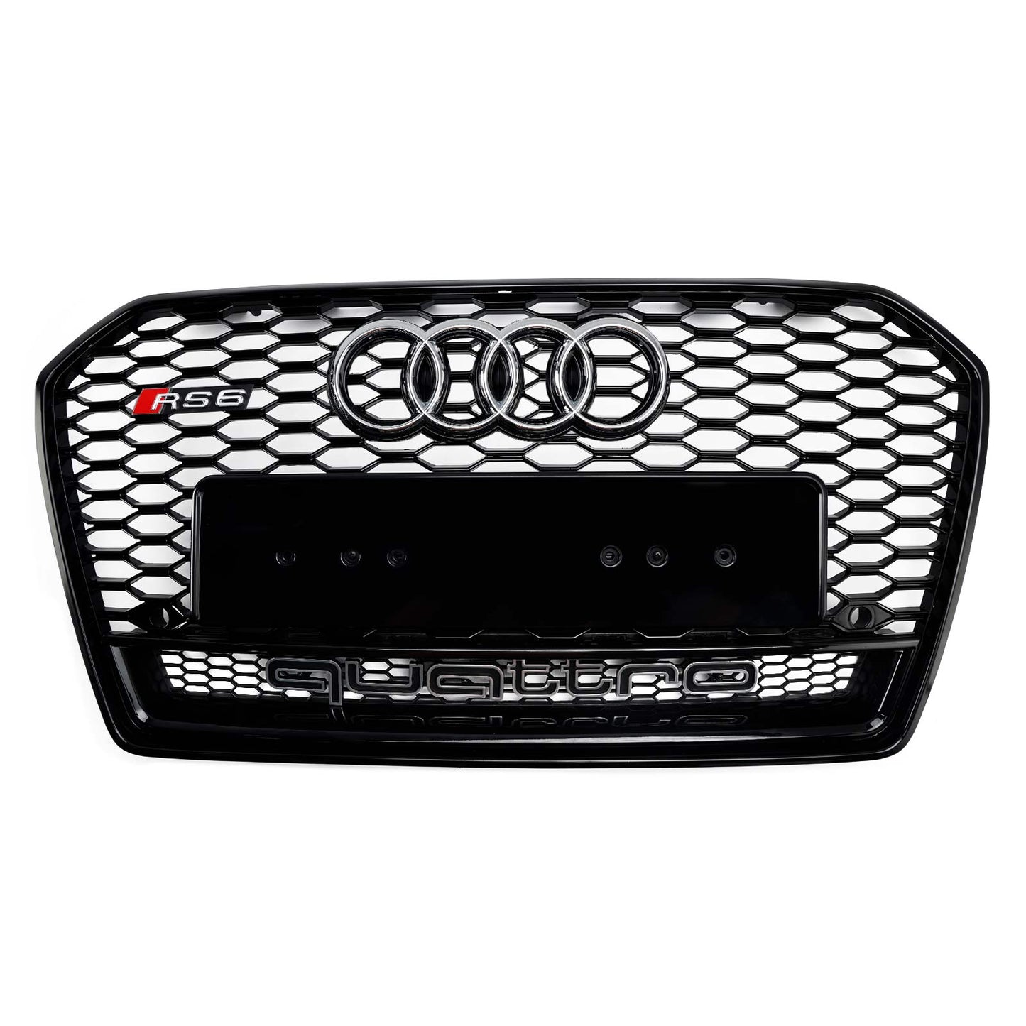 2016–2018 Audi A6 S6 C7 C7PA RS6 Stil Waben Mesh Frontgrill Kühlergrill schwarz