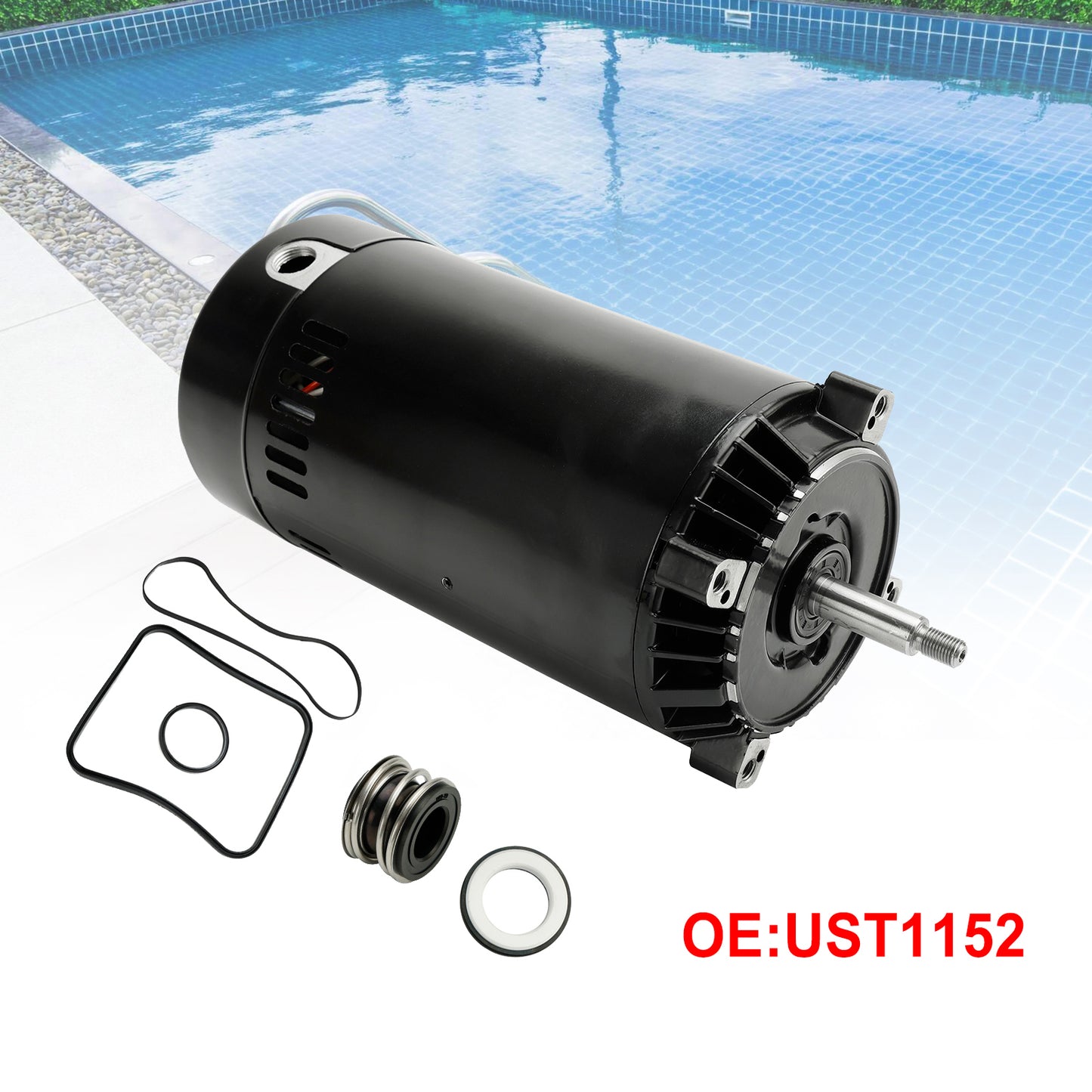 Poolpumpe 1,5 PS UST1152 Poolpumpe Ersatzmotor für HAYWARD SUPER PUMP