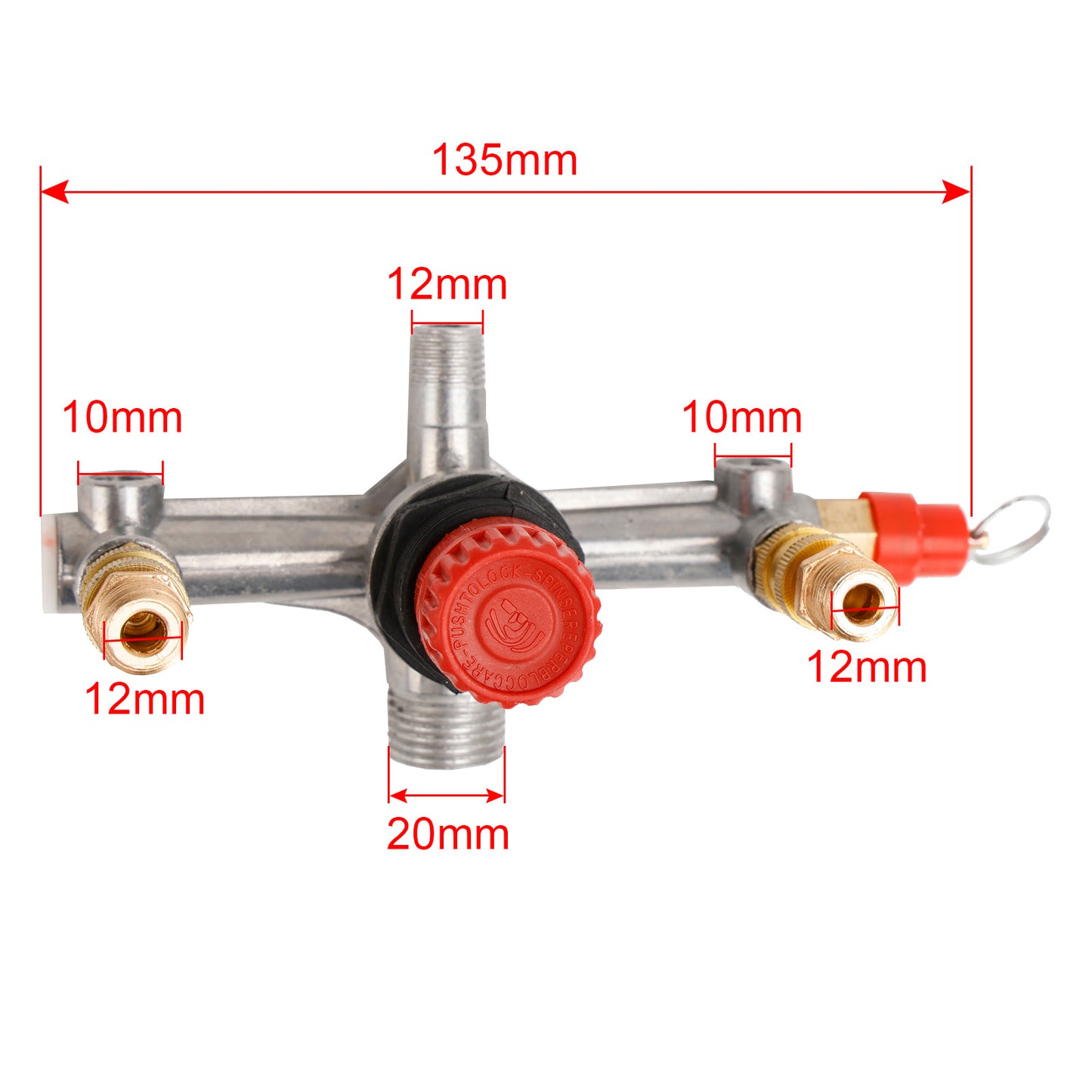 Luftkompressor-Druckregelventil Manifold Regulator Gauge Fit Part