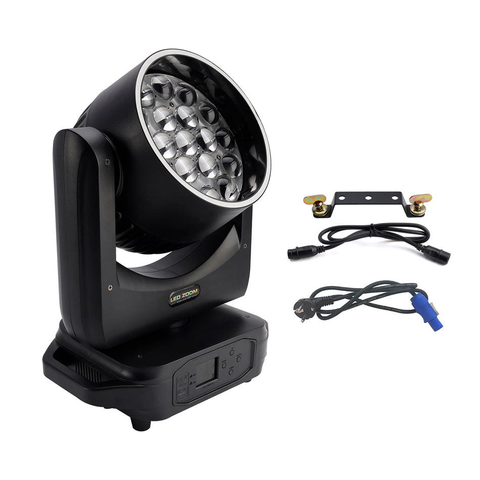 19x20W LED Zoom Moving Head Bühnenlicht RGBW DMX Beam Wash Beleuchtung DJ Disco