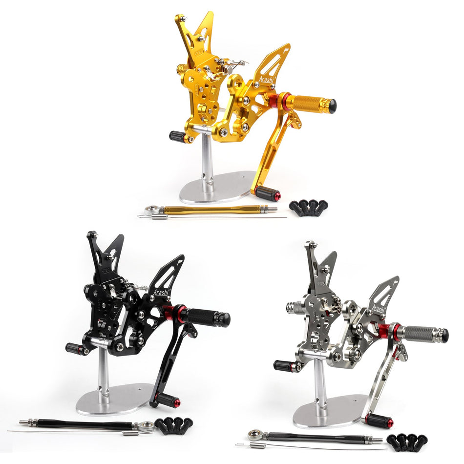 Komplette Fußrastenanlage Fußrasten Für SUZUKI GSR750, GSXS750, GSX-S750 (Baujahre 2011–2016)