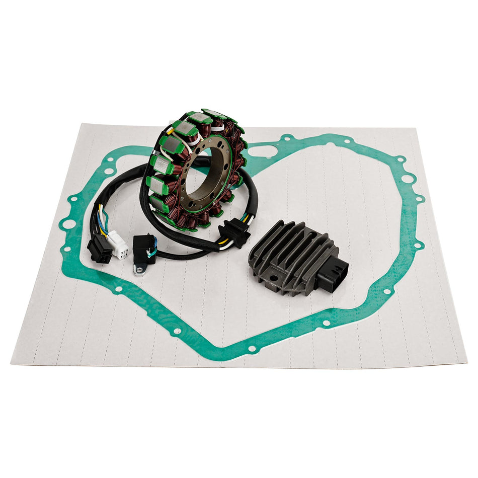 Magneto Spule Stator + Spannungsregler + Dichtung für Suzuki LTF400 LT-F 400 Eiger 2x2 4x4 Manual 2002-2007