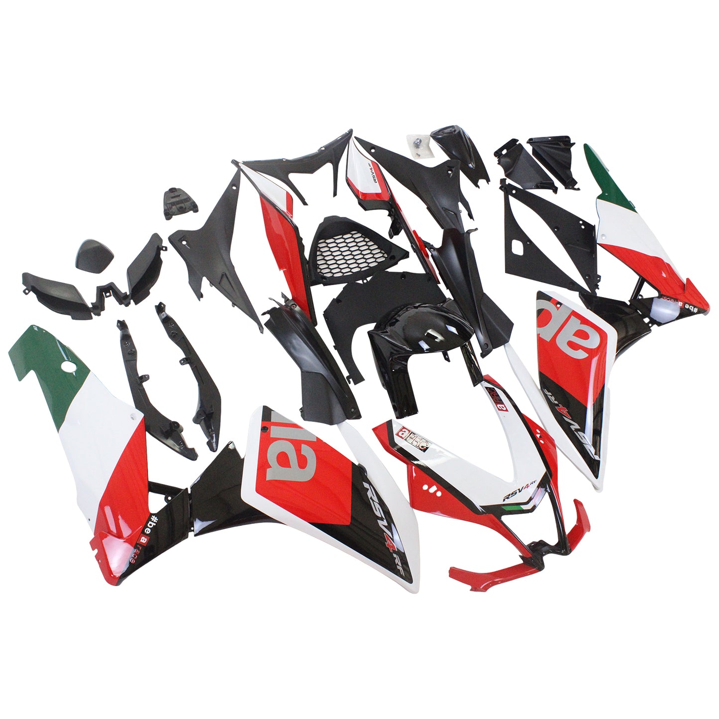 Amotopart Aprilia 2009-2015 RSV4 1000 Rotes Schwarzverkleidungskit