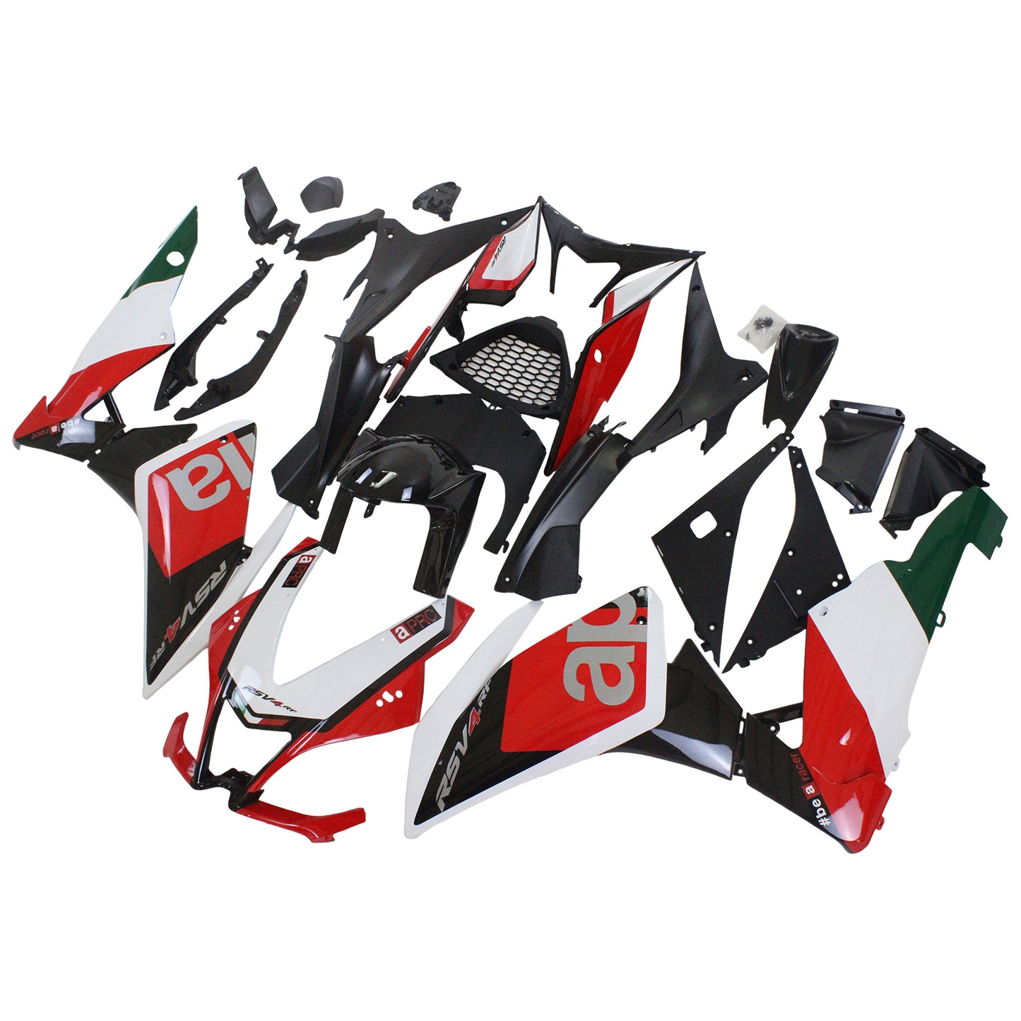 Amotopart Aprilia 2009-2015 RSV4 1000 Rotes Schwarzverkleidungskit