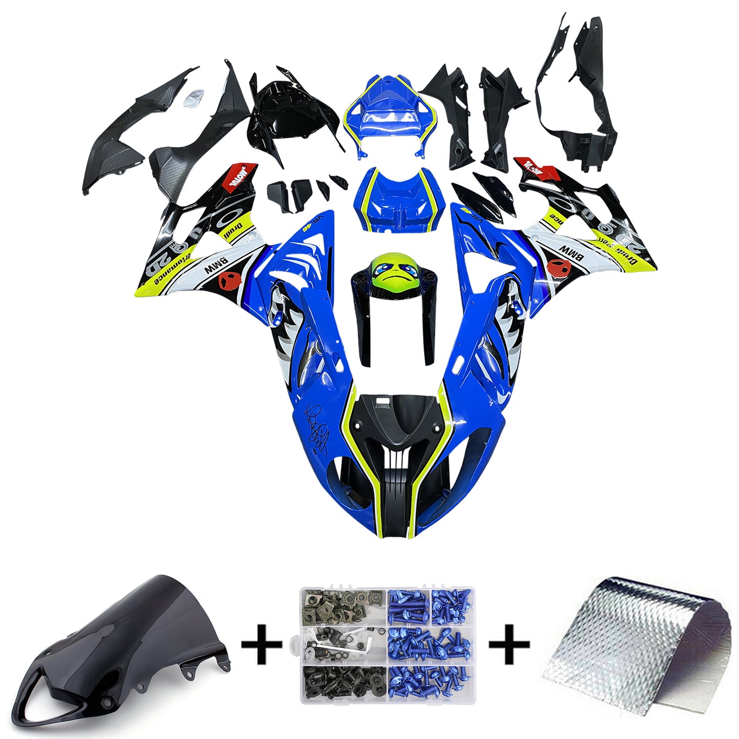 Amotopart BMW S1000RR 2009–2014 Verkleidungsset, Karosserie, Kunststoff, ABS