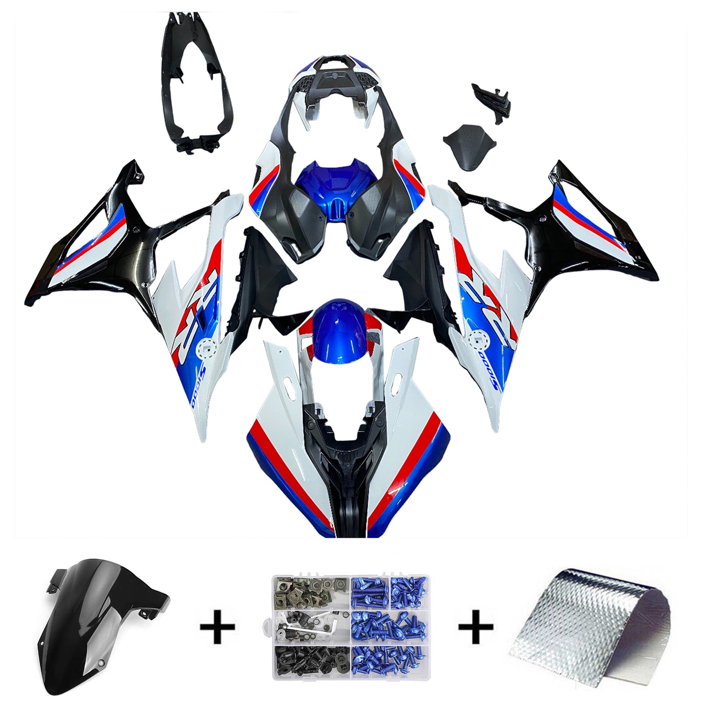 AMOTOPART 2019-2022 BMW S1000RR/M1000RR White Racing Abzugskit