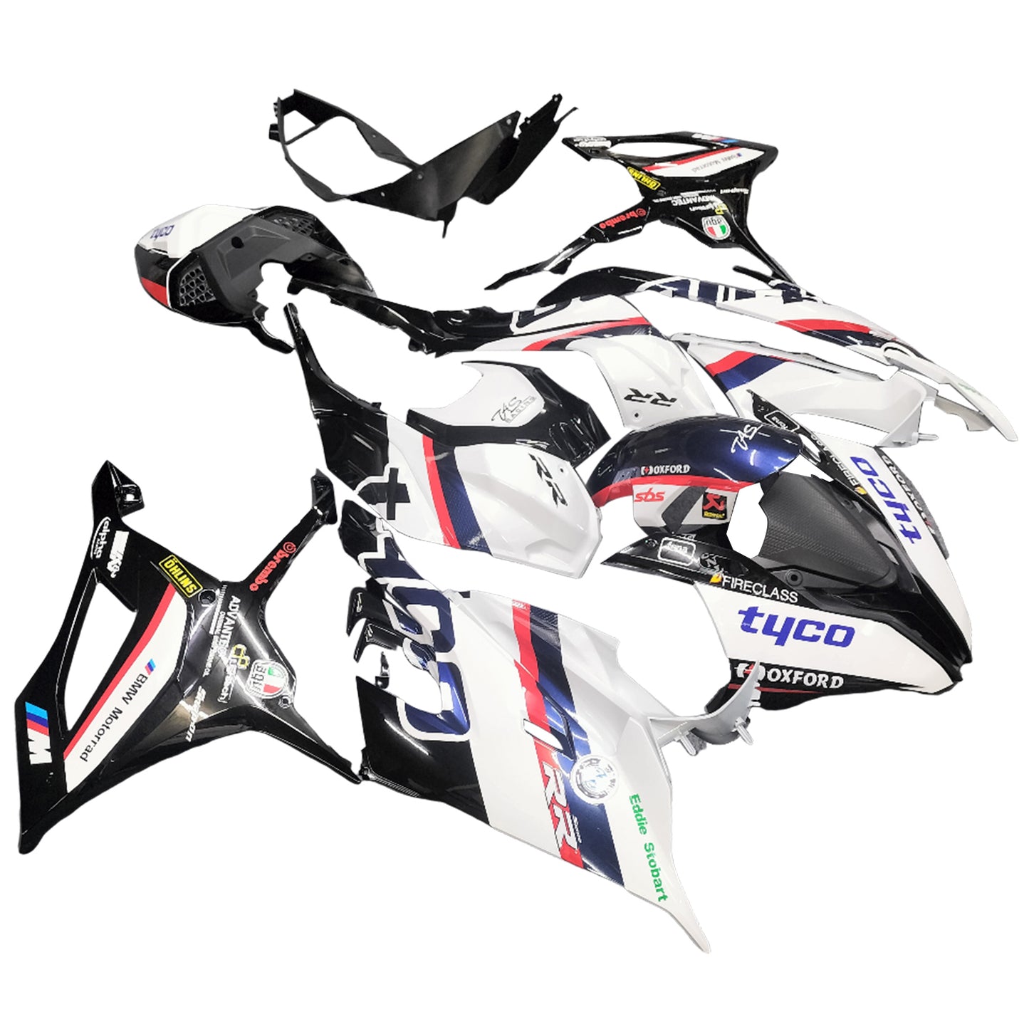 AMOTOPART 2019-2022 BMW S1000RR/M1000RR White Multi Racing Abzugskit