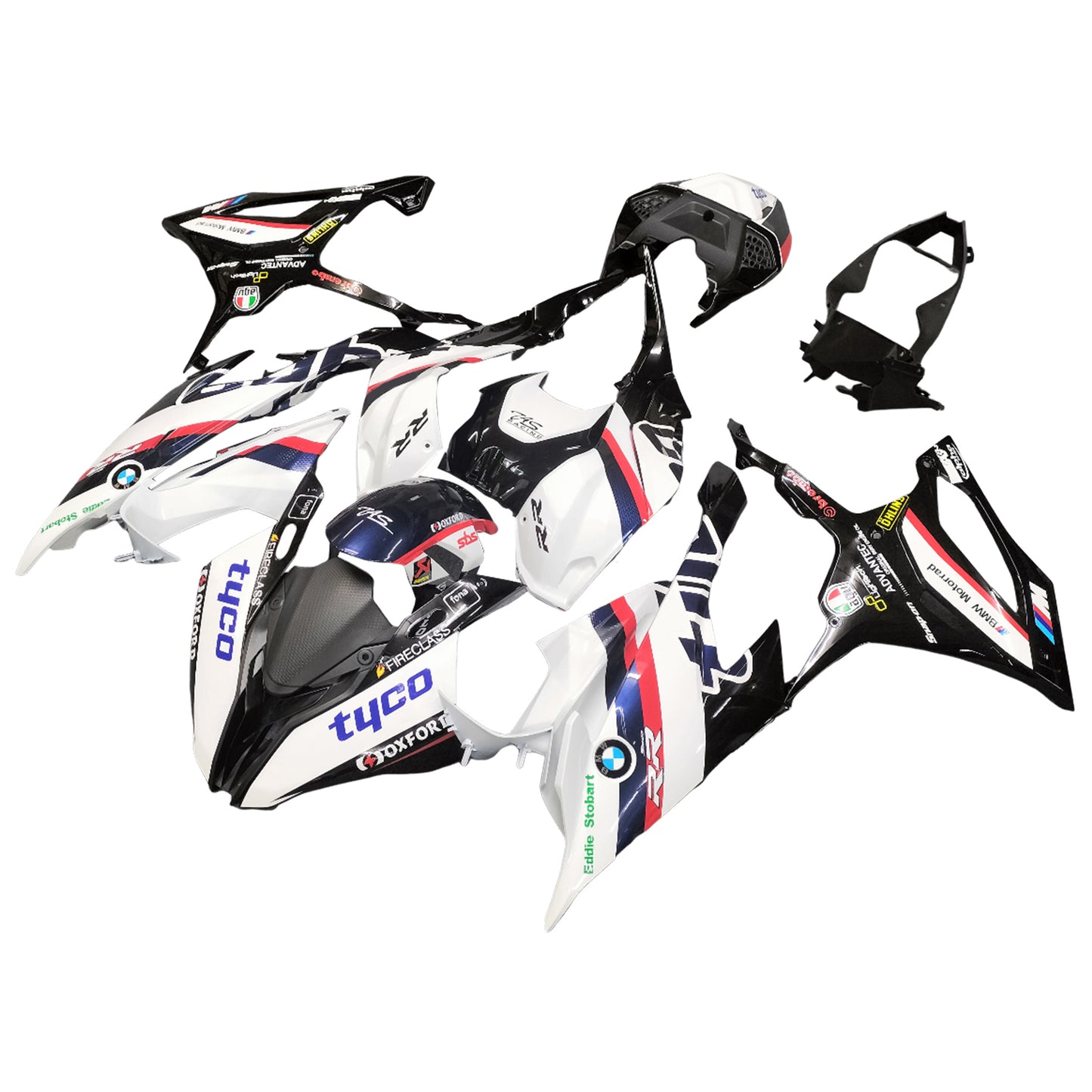 AMOTOPART 2019-2022 BMW S1000RR/M1000RR White Multi Racing Abzugskit