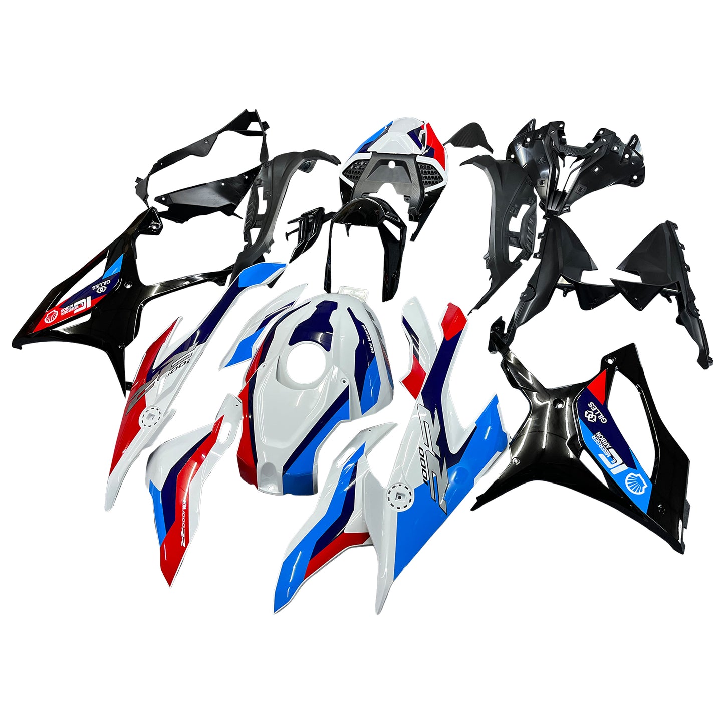 Amotopart 2019-2022 BMW S1000RR/M1000RR Multi White Blue Red Racing Racing Abzugskit