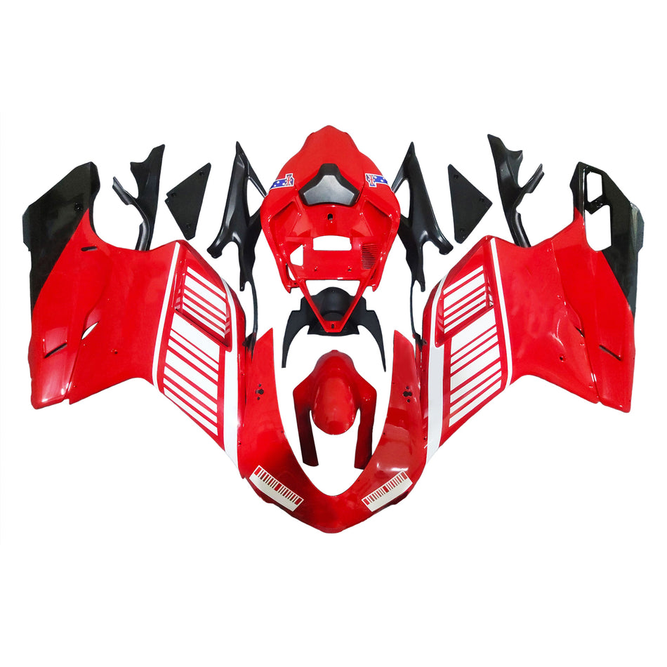 Amotopart-Verkleidungen für 2007-2012 Ducati 1098 1198 848 Red Alice Racing Generika