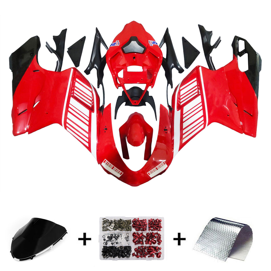Amotopart-Verkleidungen für 2007-2012 Ducati 1098 1198 848 Red Alice Racing Generika