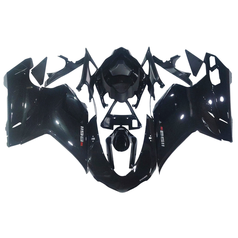 Carénages Amotopart pour 2007-2012 Ducati 1098 1198 848 Noir 1198 Racing Generic