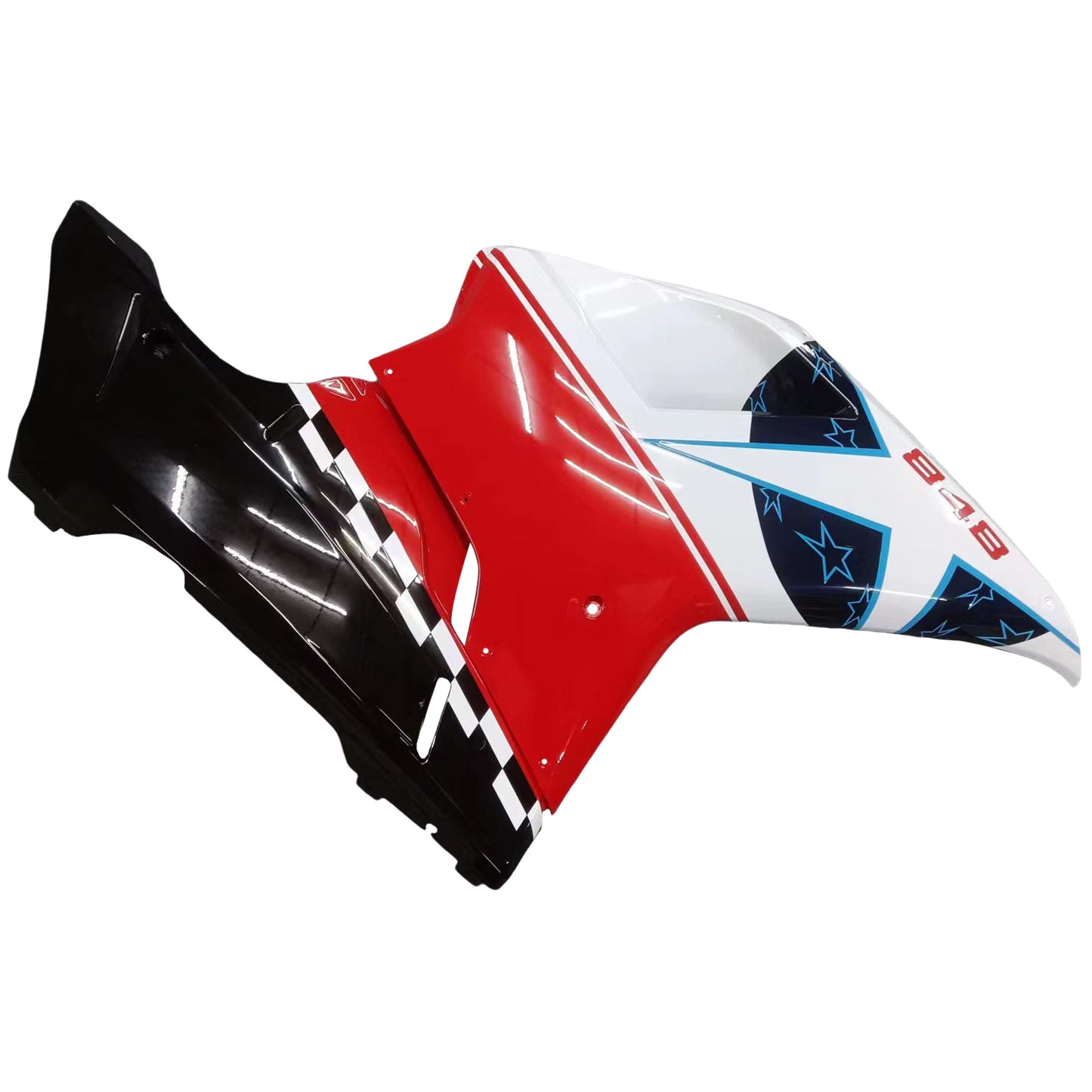 Carénages Amotopart pour 2007-2012 Ducati 1098 1198 848 Red White Blue Star 848 Race Generic Race