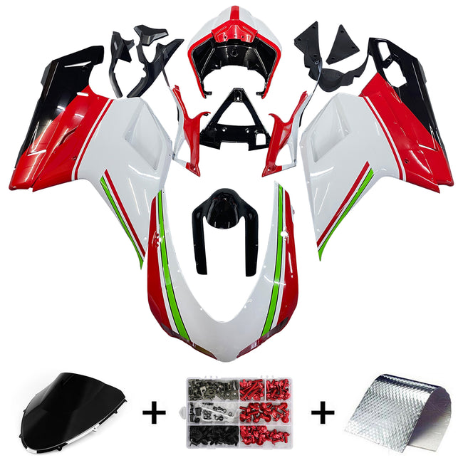 Amotopart 2007-2011 Ducati 1098 1198 848 Red White Fearing Kit