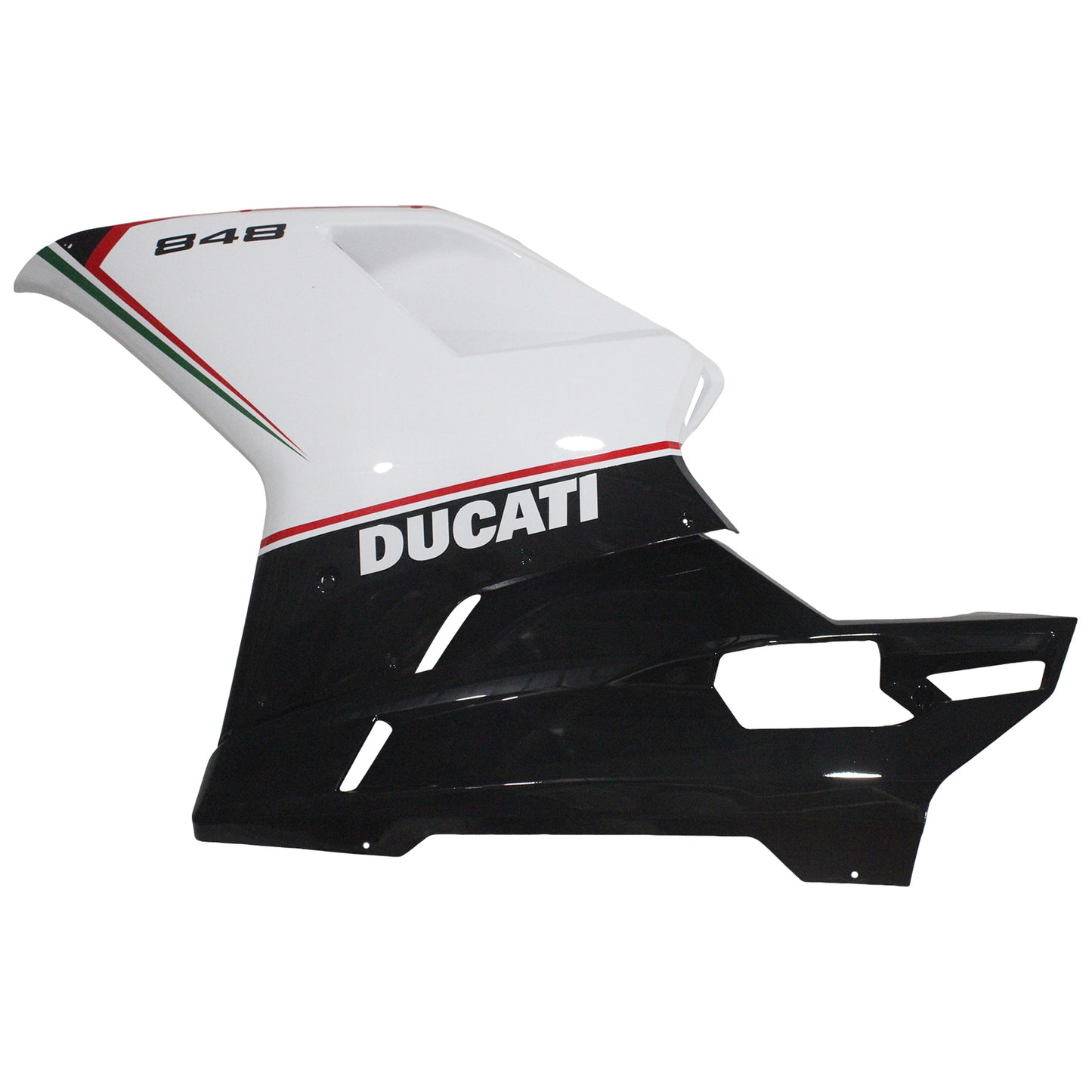 Amotopart Ducati 2007-2011 1098/1198/848 Schwarzwei?verkleidungskit