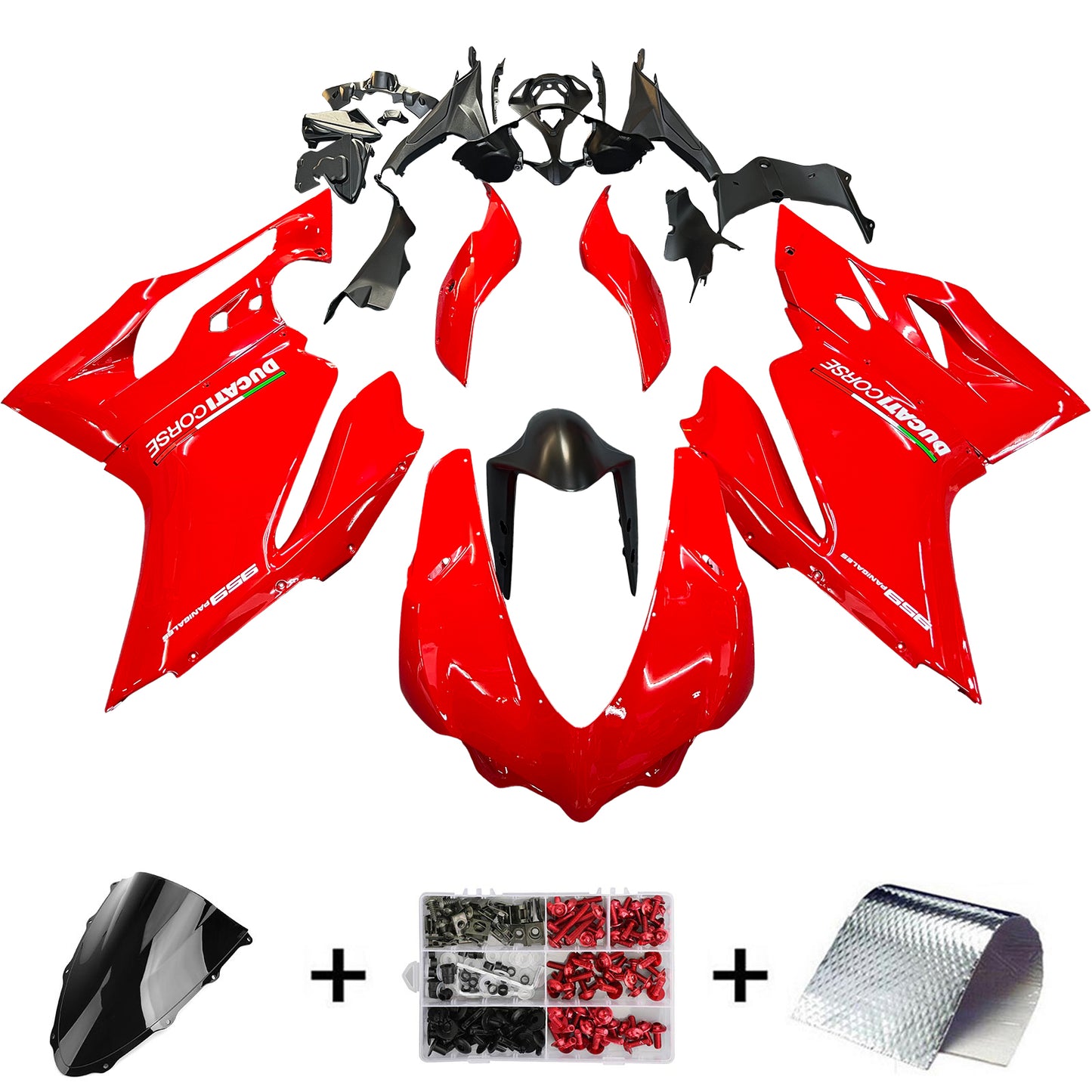 Amotopart Verkleidungsset für Ducati 1299 959 2015–2020, Karosserie, Kunststoff, ABS