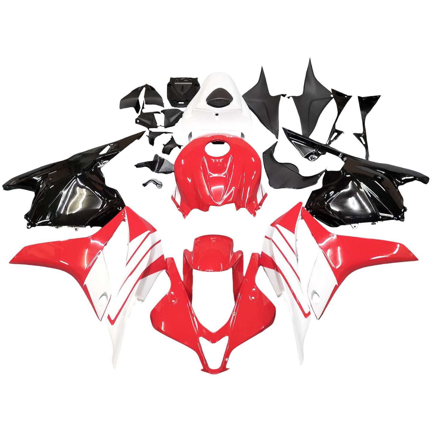 AMOTOPART 2009-2012 CBR600RR Honda Verkleidung Red White Kit